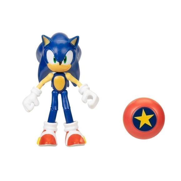 Sonic the Hedgehog 4" Modern Sonic with Star Spring Wave 1 action figure toy - Picture 2 of 3